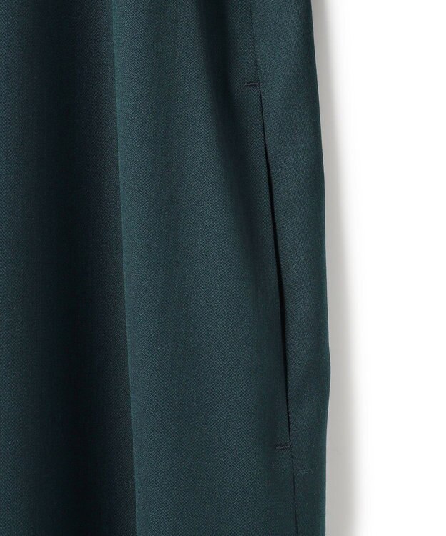 23区 L 【洗える】メリノウールサテン ワンピース グリーン系