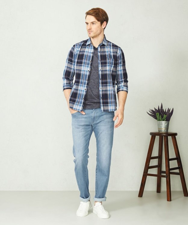 JOSEPH ABBOUD 【JAPAN FABRIC】ストレッチデニム サックスブルー系