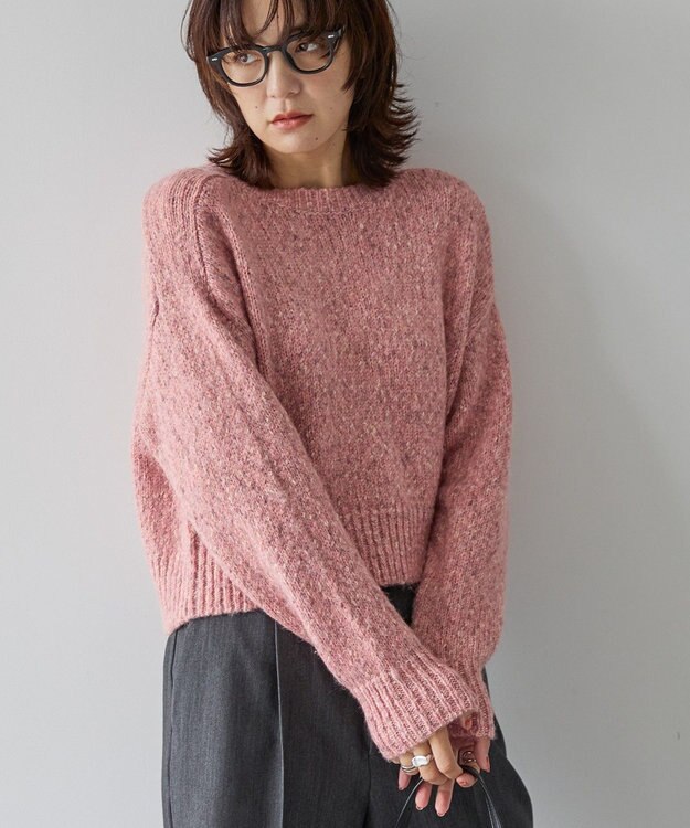 AMERICAN HOLIC ラメmixネップニットプルオーバー Pink