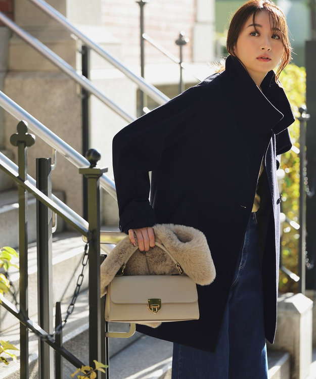 ANY SIS フェイクファー ティペット ベージュ