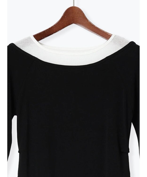 Te chichi レイヤードテレコトップス ブラック