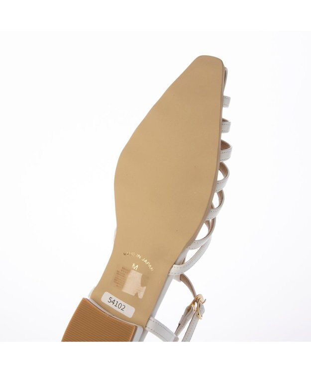 MODE ET JACOMO <carino>ポインテッドトゥグルカサンダル ホワイト