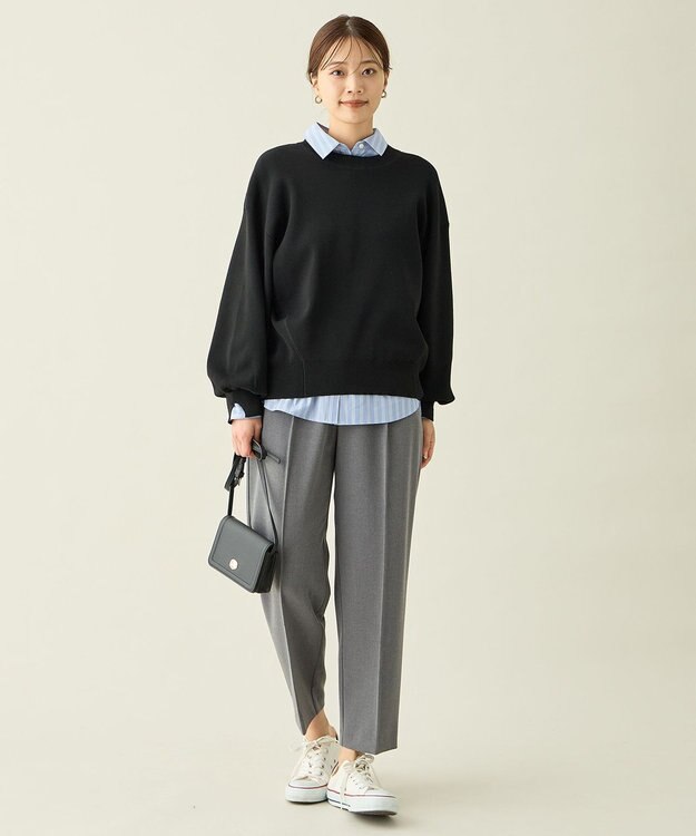 ANY スウェットライクニット ブラック