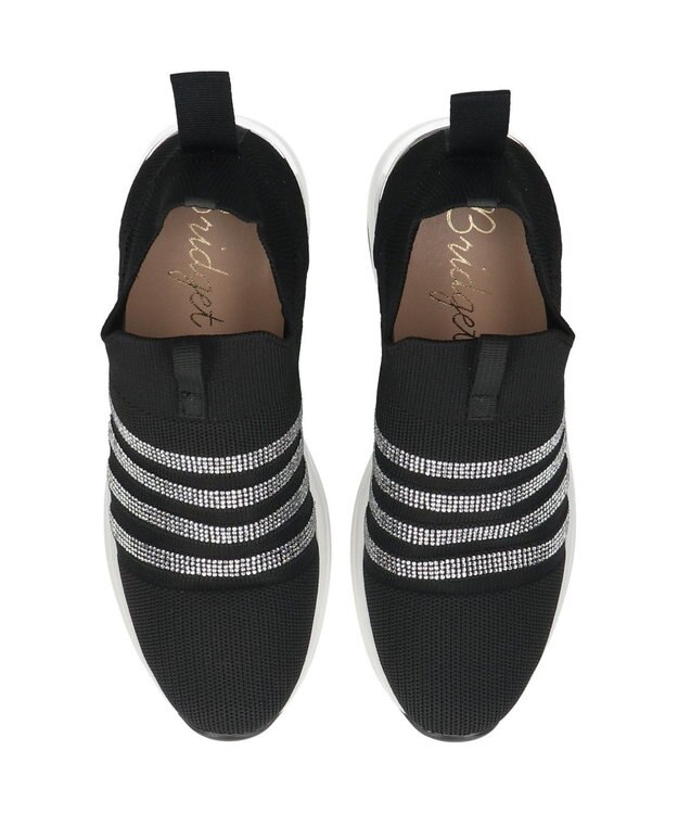 Bridget Birkin 【Bridget Birkin】ビジューニットヒールアップスニーカー ブラック雑材