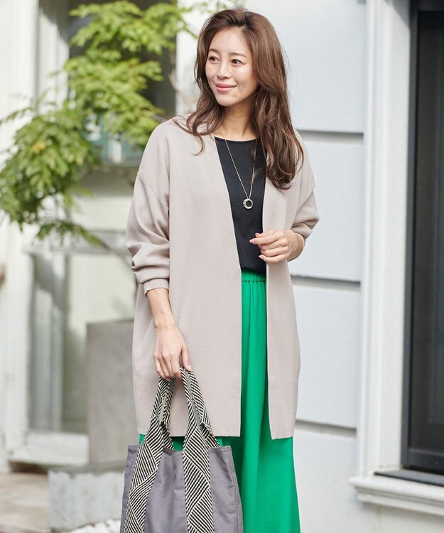 ANY L 【洗濯機可能・UVケア】ニットコーディガン サンドベージュ