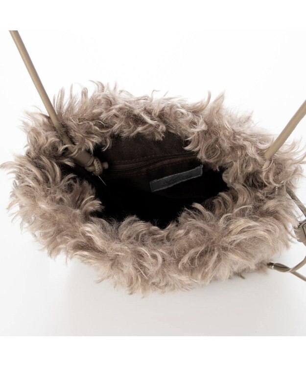 UNBILLION カシュカシュ cachecache / ベビーラム風巾着ミニバッグ オーク