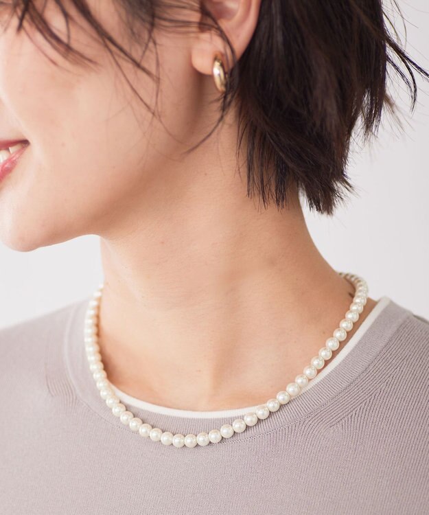 J.PRESS LADIES 【3WAY】 パールコイン 2連 ネックレス ゴールド系