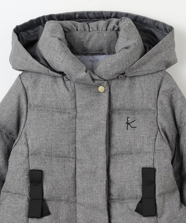 組曲 KIDS 【110-140㎝】ウールライク ダウンコート ライトグレー系