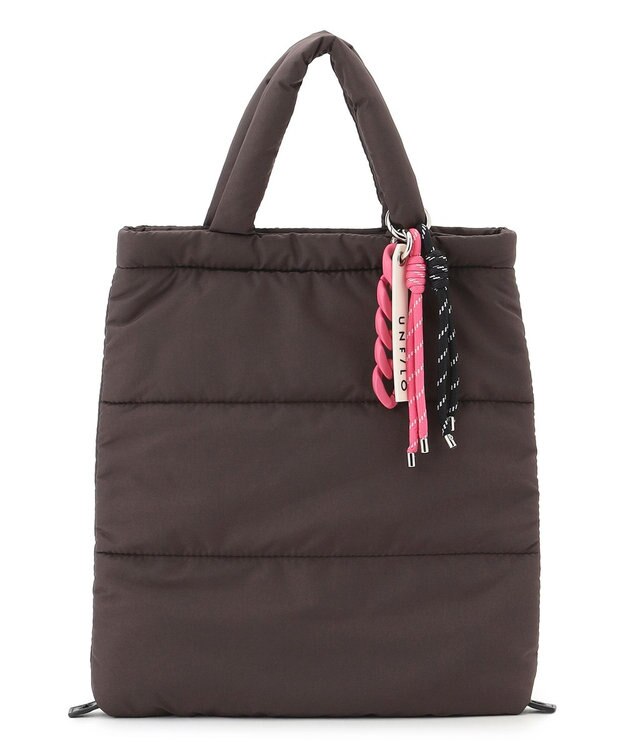 UNFILO パデッド ミニトートバッグ ブラウン