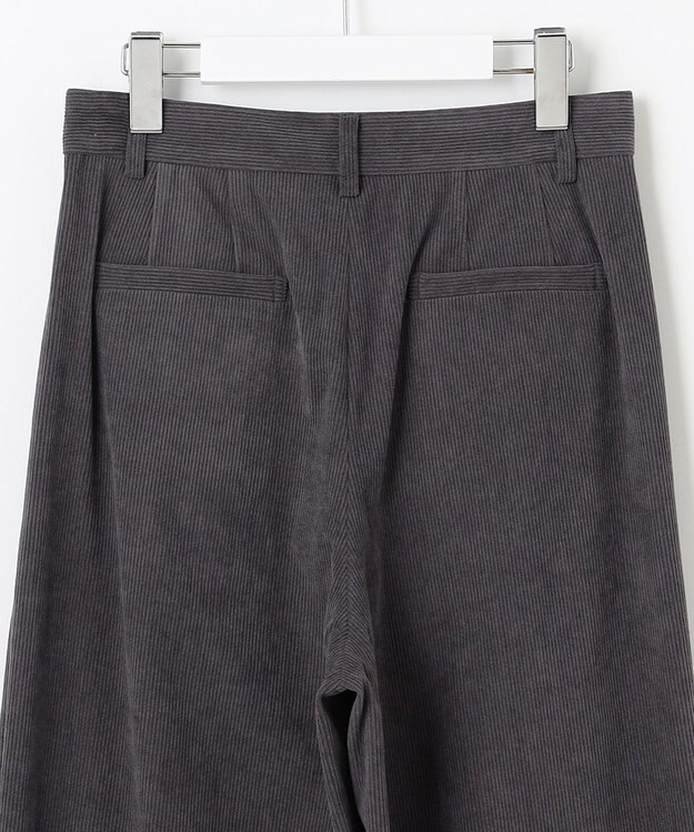 23区 【SLOW/一部店舗限定】ソフトコーデュロイ ワイドパンツ グレー系