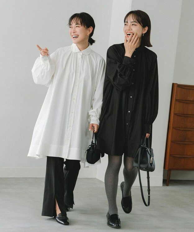 #Newans 【ANSWER for 男の子ママ】Aラインチュニックブラウス ホワイト系