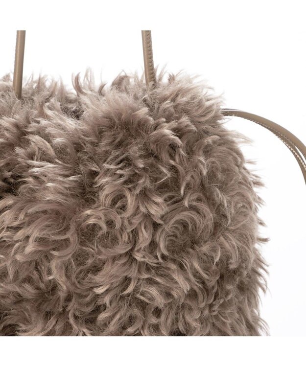 UNBILLION カシュカシュ cachecache / ベビーラム風巾着ミニバッグ オーク