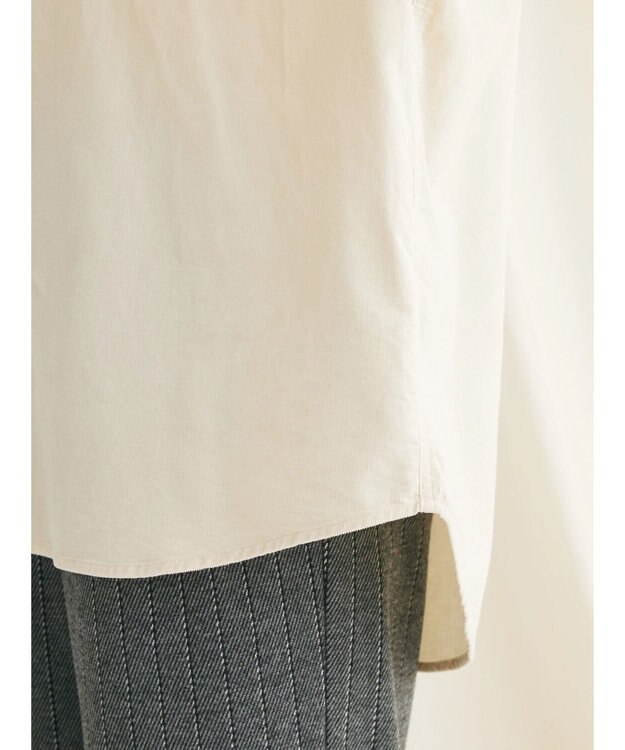 CRAFT STANDARD BOUTIQUE コーデュロイバンドカラーシャツ Ivory