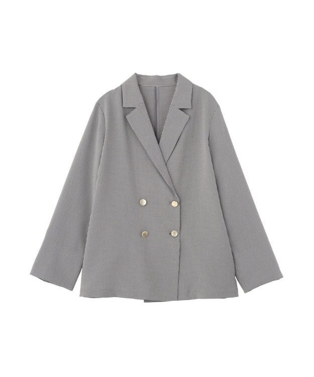 earth music&ecology 【予約】アソート金ボタンジャケット チェック