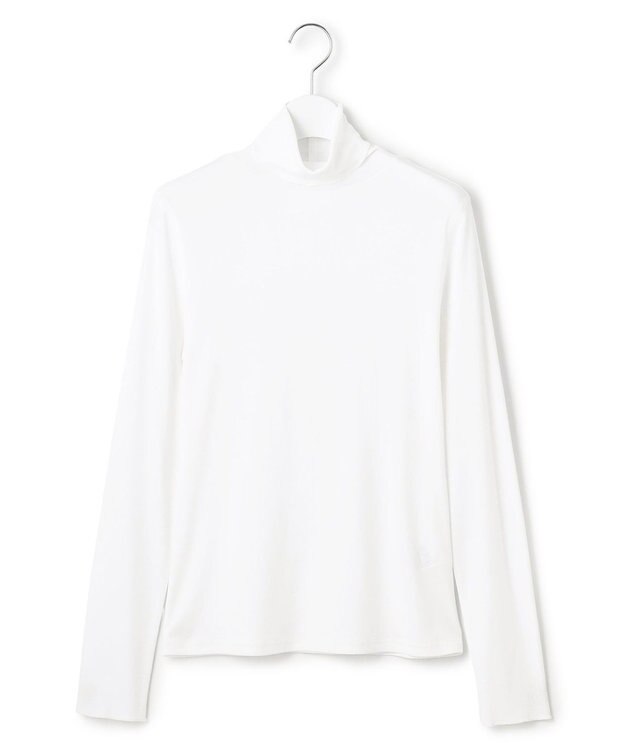 23区 L 【SLOW/一部店舗限定】シアーフライス タートルネック カットソー ホワイト系