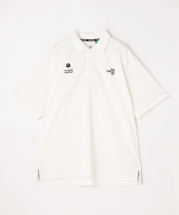 PW CIRCULUS 【MEN】ミニワッフル鹿の子ポロ ゴルフ ホワイト系