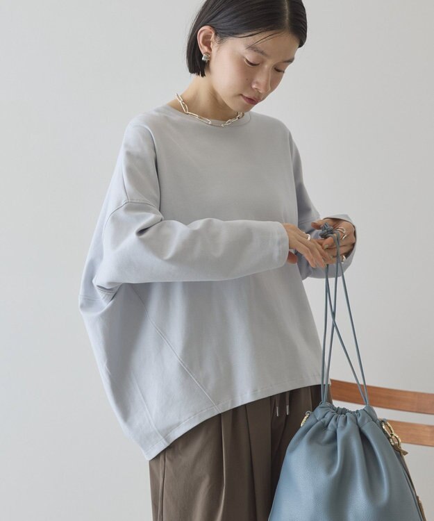 AMERICAN HOLIC 【先行予約】【UVカット】コクーンポンチプルオーバー Light Gray