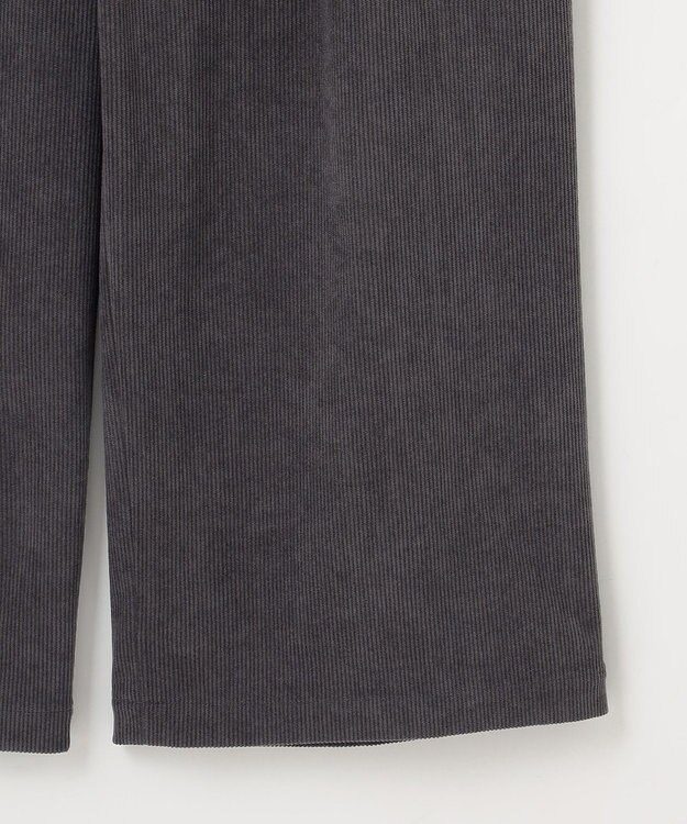 23区 【SLOW/一部店舗限定】ソフトコーデュロイ ワイドパンツ グレー系