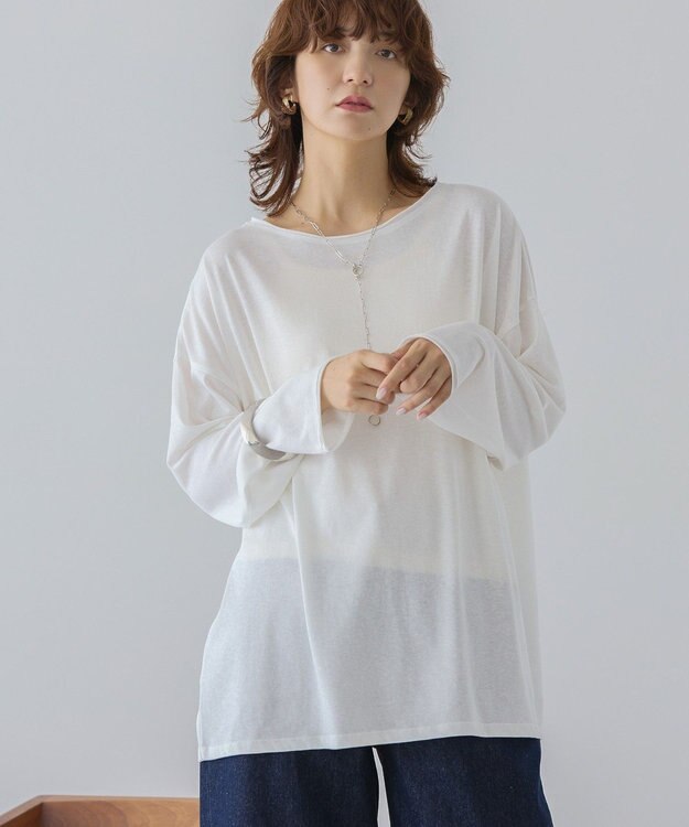 AMERICAN HOLIC スラブ天竺シアープルオーバー Off White