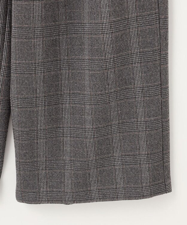 ANY 【洗濯機可/ウエストゴム】ウーリッシュ２タックワイドパンツ グレンチェック