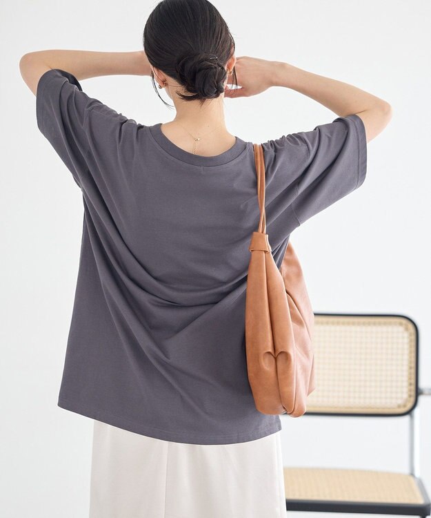 earth music&ecology アソートプリントＴシャツ Charcoal Gray