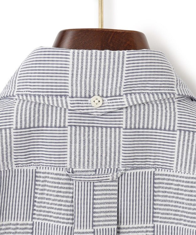 J.PRESS MEN 【クールマックス】パッチワークサッカー プルオーバー ネイビー系9