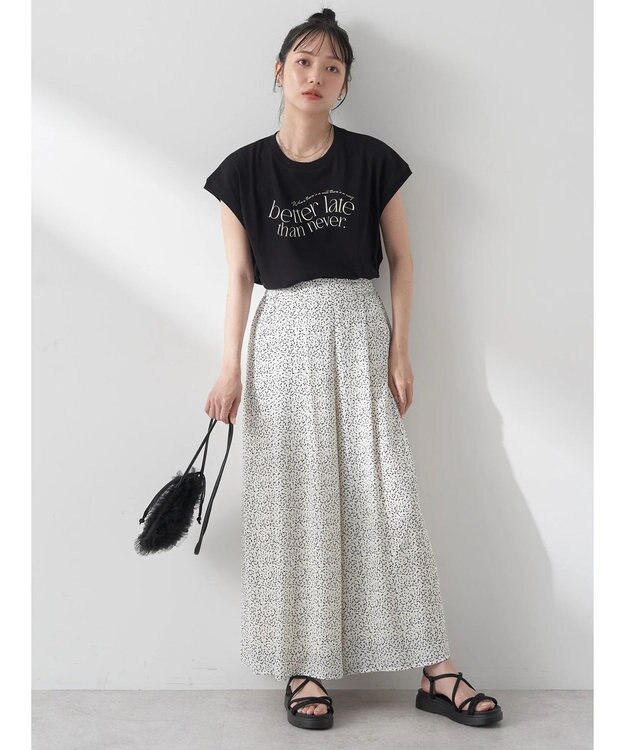 earth music&ecology ｂｅｔｔｅｒ　ｌａｔｅ　フレンチＴ Black