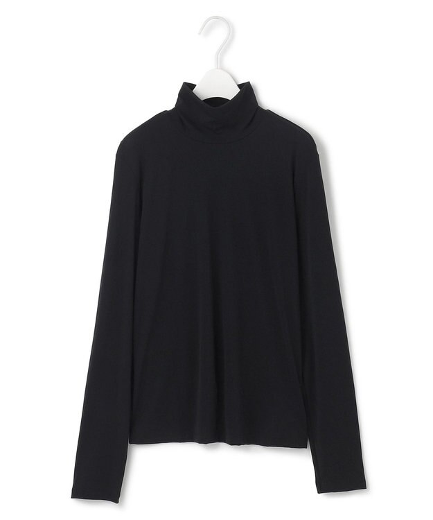 ICB 【洗える】 パウダリーチュール ハイネックトップス ブラック系