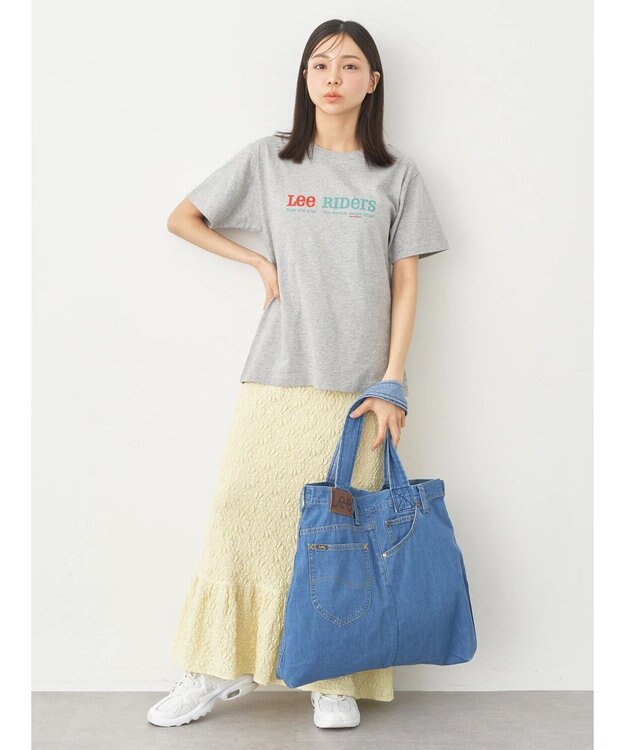 earth music&ecology Ｌｅｅ×ｅ．ｍ．ａ．ｅ　ＬＯＧＯ　Ｈ／Ｓ　ＴＥＥ Gray Mixture