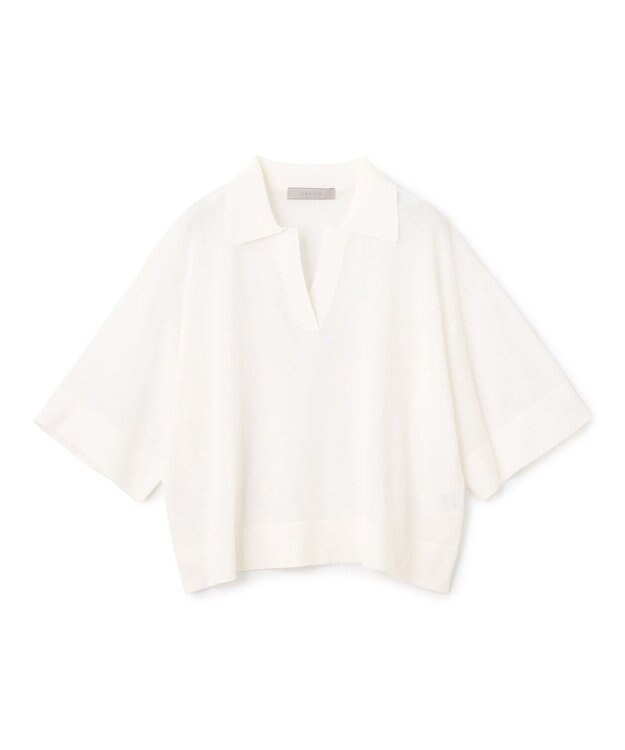 UNFILO フロスティコットン スキッパーニット オフ