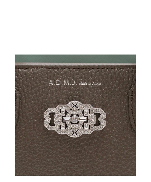A.D.M.J. 【牛革】アールデコモチーフミニトート(Dカン+) アカスミ