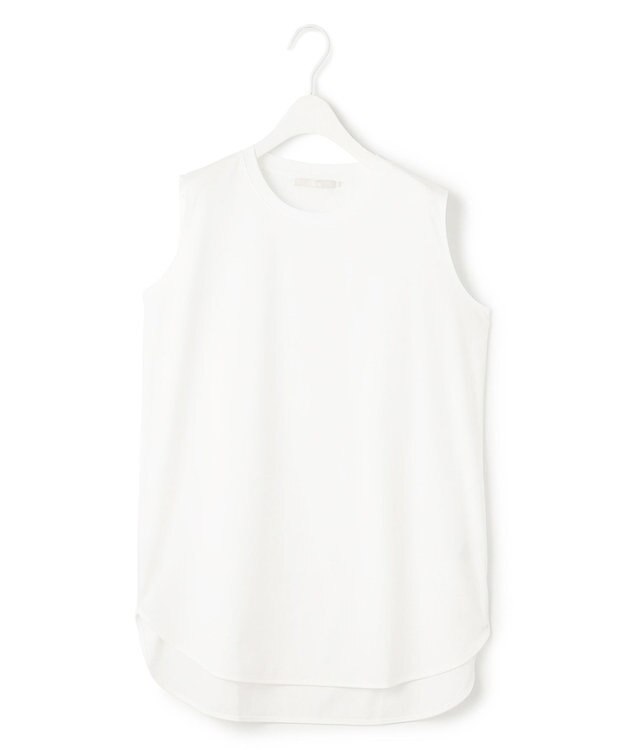 ICB L 【接触冷感・洗える】コンパクトスムース ノースリーブTシャツ オフホワイト系