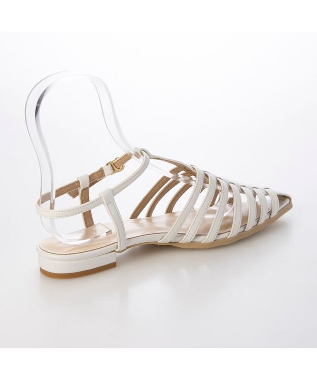 MODE ET JACOMO <carino>ポインテッドトゥグルカサンダル ホワイト