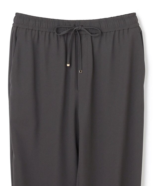 UNFILO L 【ウエストゴム】ライトジョーゼット ジョグパン チャコール