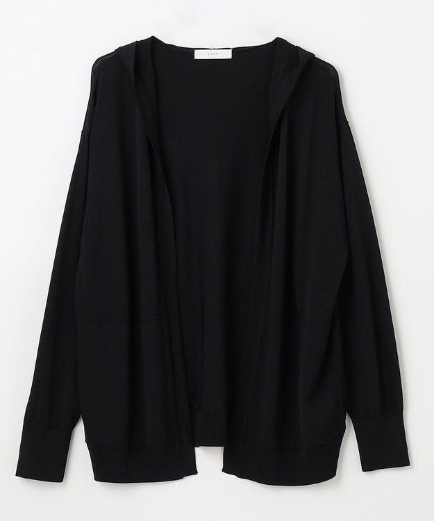 ANY L 【接触冷感/UVケア/アンチピリング】フーディーカーディガン ブラック