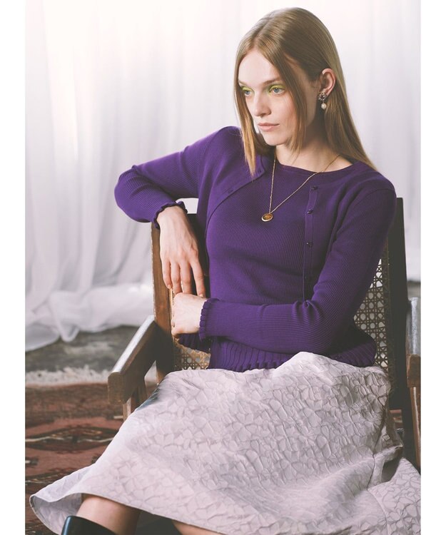 TOCCA 【洗える】FLOWER MEADOW スカート グレー系