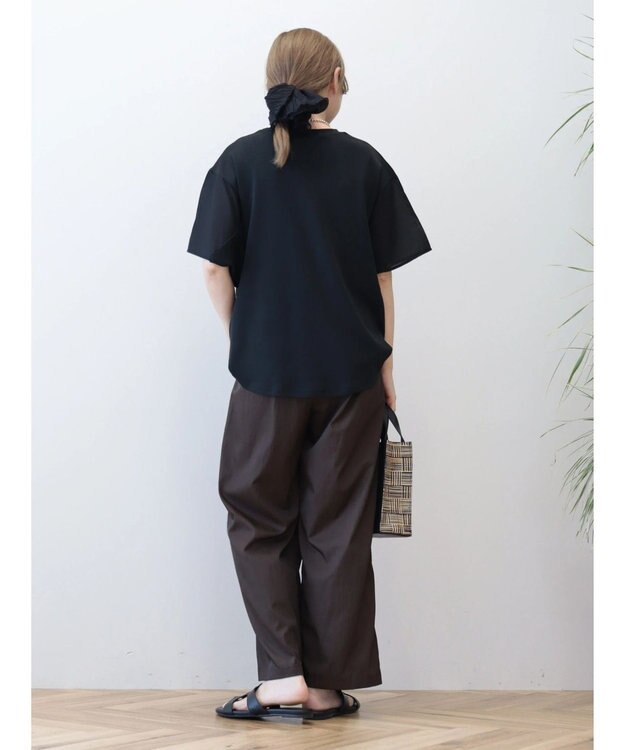 AMERICAN HOLIC 異素材ショルダー切替カットプルオーバー Black