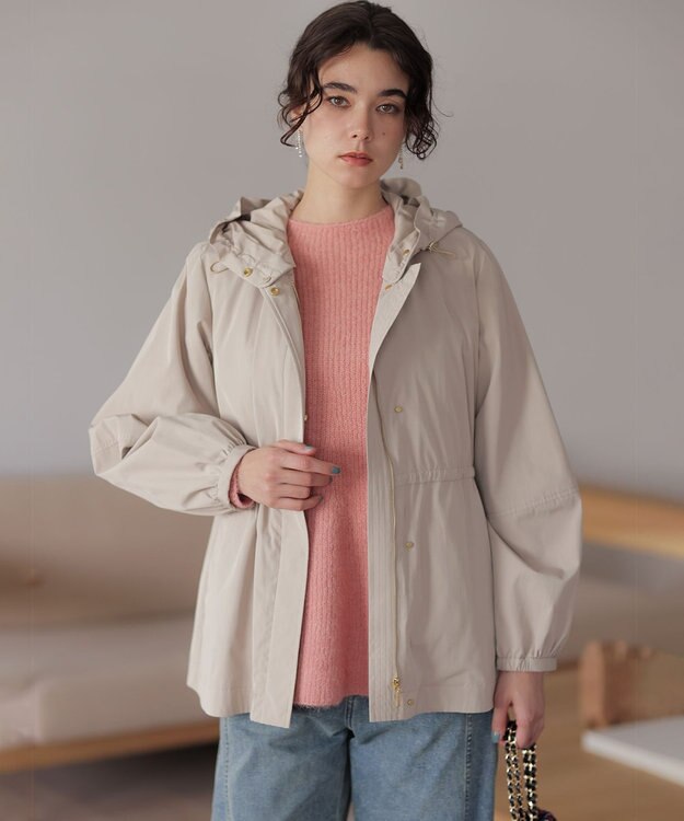 組曲 L へアリーヤーン フレア ニット アプリコットピンク系