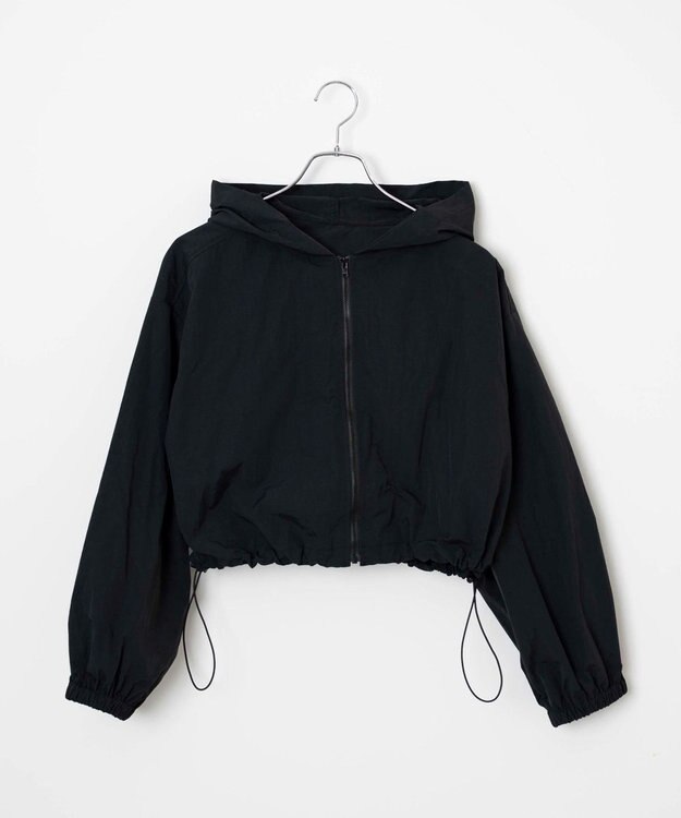 WEGO ショートナイロンブルゾン ブラック