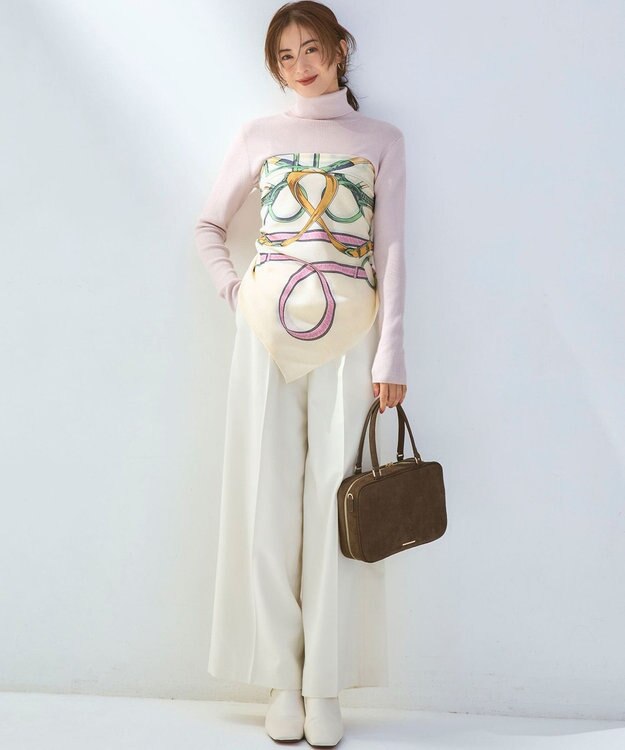 23区 S 【滝沢眞規子さん着用/WEB限定カラーあり】ウーステッドウール リブタートル ニット ピンク系