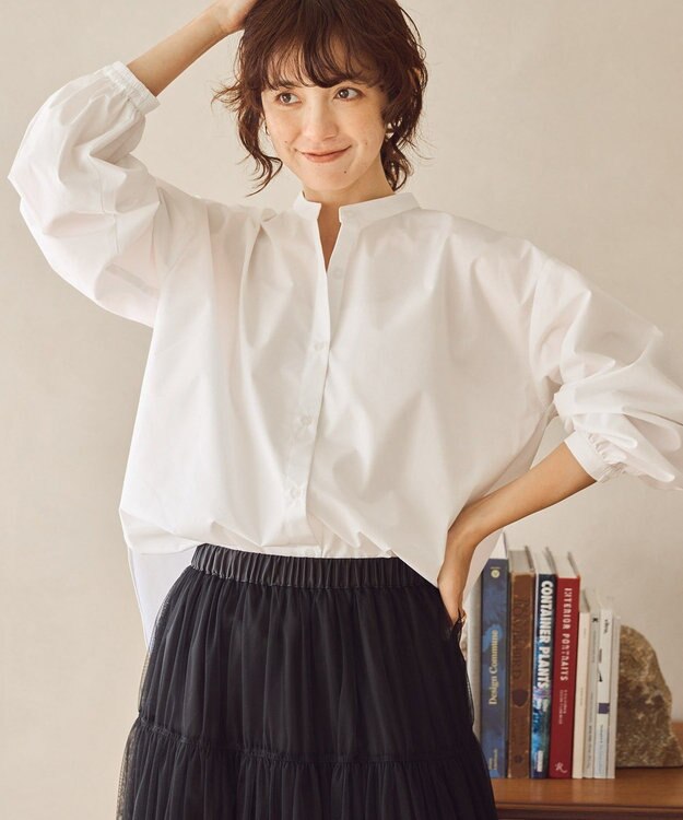 AMERICAN HOLIC ＳＥＴ　イージーケアロングシャツ＋ポンチベスト Off White