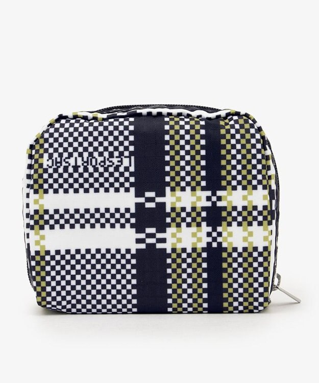 LeSportsac SQUARE COSMETIC/ピクセルスクランブルチェック ピクセルスクランブルチェック