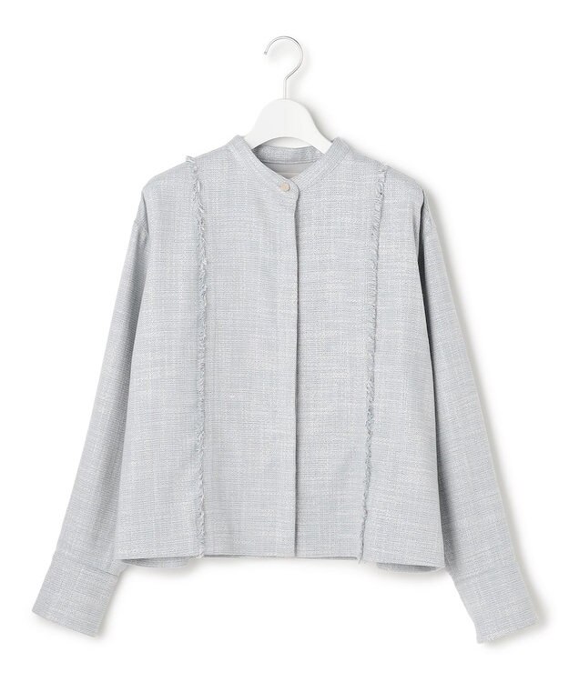 ICB L ライトスラブツイード シャツジャケット ライトデニムミックス