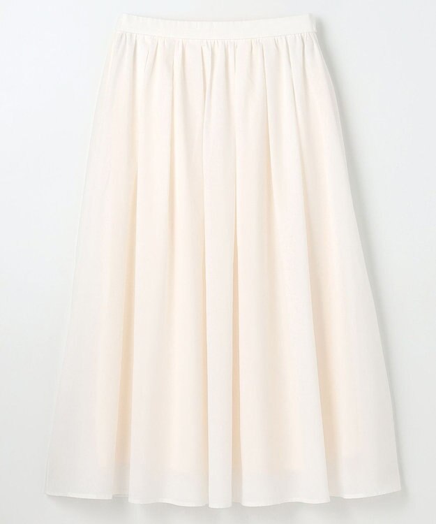 ANY 【大好評につき新色追加！/ウエストゴム】シャンブレーライクフレアスカート オフ