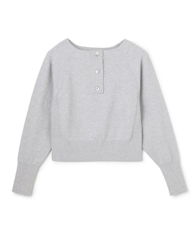 uncrave スウェットライクニット ヘンリーネックトップス TOPグレー