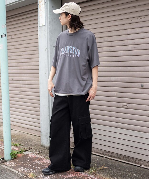 WEGO 【接触冷感/ユニセックス着用ITEM】カレッジロゴグラフィックT（SS） スミクロ