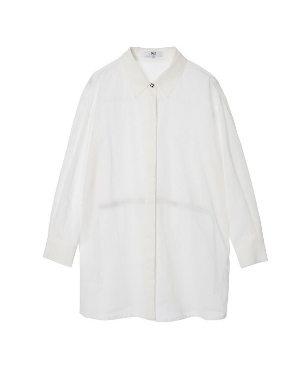 DAKS バックドローストリング コットンシャツ ホワイト