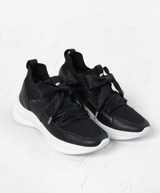 TOCCA POINT OF GLITTER  KNIT SNEAKERS スニーカー ブラック系