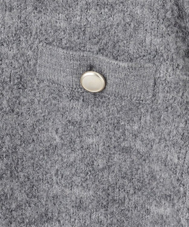 ANY SIS 【洗える】ブークレニット カーディガン グレー