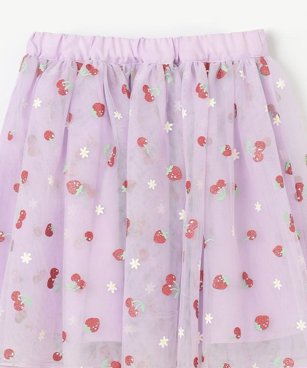 ANY KIDS 【チェリーベリーシリーズ】フルーツ チュール スカート ラベンダー系